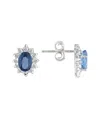 Gem Spark 14k 1.34 Ct. Tw. Diamond & Sapphire Earrings