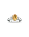 Gem Spark 14k 1.58 Ct. Tw. Diamond & Citrine Ring
