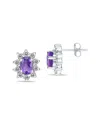 Gem Spark 14k 1.60 Ct. Tw. Diamond & Amethyst Earrings