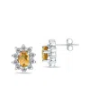 Gem Spark 14k 1.60 Ct. Tw. Diamond & Citrine Earrings