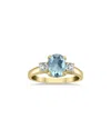 Gem Spark 14k 1.98 Ct. Tw. Diamond & Aquamarine Ring
