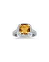 Gem Spark 14k 3.74 Ct. Tw. Diamond & Citrine Ring