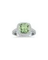 Gem Spark 14k 3.74 Ct. Tw. Diamond & Green Amethyst Ring