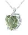 Gem Spark 14k 4.78 Ct. Tw. Diamond & Green Amethyst Necklace