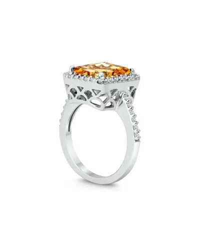 Gem Spark 14k 4.80 Ct. Tw. Diamond & Citrine Ring