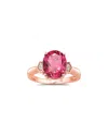 Gem Spark 14k Rose Gold 4.52 Ct. Tw. Diamond & Pink Topaz Ring