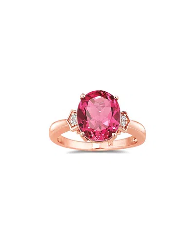 GEM SPARK GEM SPARK 14K ROSE GOLD 4.52 CT. TW. DIAMOND & PINK TOPAZ RING