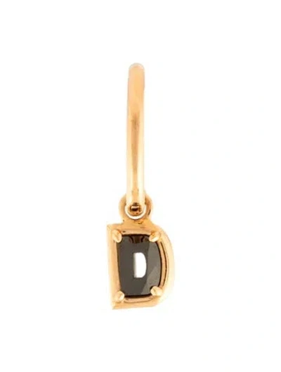Pre-owned Gemella Jewels 18k Diamond 'd' Single Drop Earring In Multi
