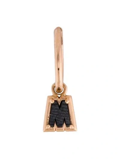 Pre-owned Gemella Jewels 18k Diamond 'm' Single Drop Earring In Multi