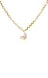 Gemella Jewels 18k Yellow Gold Ethiopian Opal; And Sapphire Necklace In Pink