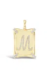 Gemella Jewels 18k Yellow Gold Portrait Medallion "m"