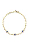 Gemella Jewels 18k Yellow Gold Sapphire Bracelet In Blue
