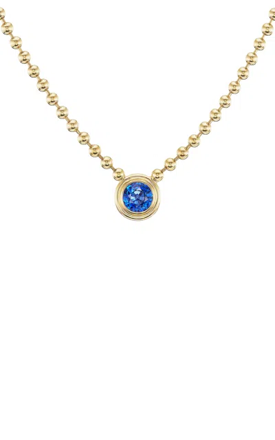 Gemella Jewels Double Bubble 18k Yellow Gold Sapphire Necklace