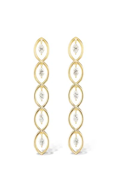 Gemella Jewels Exclusive Qui Qui 18k Yellow Gold Diamond Earrings In White