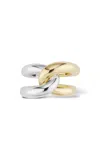Gemella Jewels Intertwin 18k Yellow And White Gold Ring In Gold