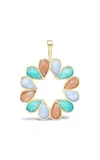Gemella Jewels Jumbo Queen B 18k Yellow Gold Multi-stone Pendant