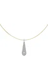 Gemella Jewels Pindrop 18k Gold Diamond Necklace In White