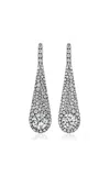 Gemella Jewels Pindrop 18k White Gold Diamond Earrings In Black,white