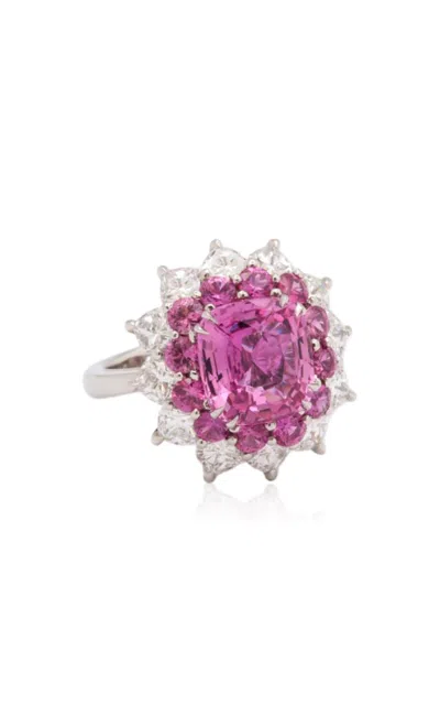 Gemella Jewels Platinum One Of A Kind Pink Sapphire Ring