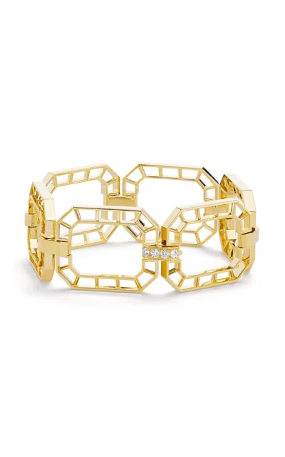Gemella Jewels Skeleton 18k Yellow Gold Diamond Bracelet