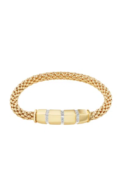 Gemella Jewels Stella Bar 18k Yellow Gold Diamond Bracelet In Gold