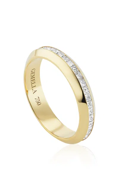 Gemella Jewels Stella Bar 18k Yellow Gold Diamond Ring