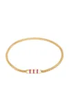 Gemella Jewels Stella Bar 18k Yellow Gold Ruby Necklace