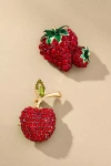 Gemelli Fruit Brooches, Set Of 2 In Red