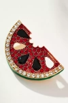 Gemelli Large Fruit Brooch In Red