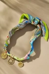 Gemelli Scarf Charm Necklace In Blue