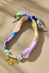 Gemelli Scarf Charm Necklace In Purple