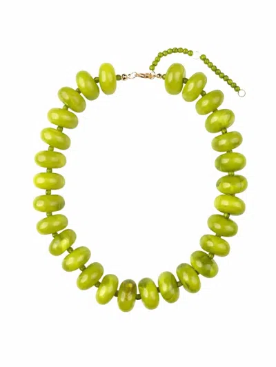 Gemelli The Newport Necklace In Chartreuse In Green