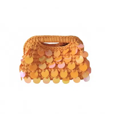 Gemelli The Rivera Sequin Bag In Orange