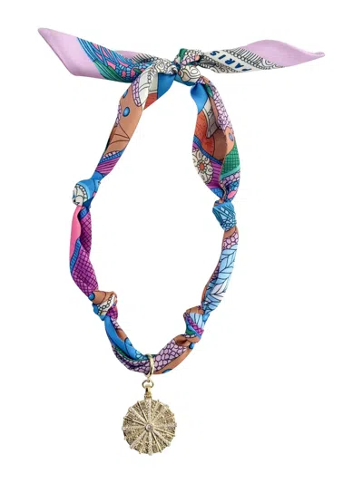 Gemelli Women's Cabo Scarf Necklace In Blue