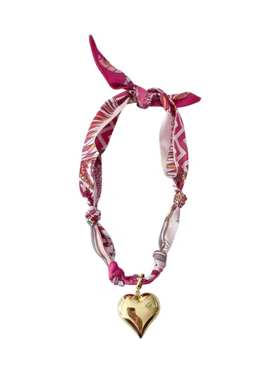 Gemelli Women's Cassidy Scarf Necklace In Pink