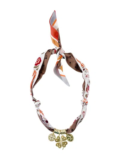 Gemelli Women's Charm Scarf Necklace In Autumn Multi