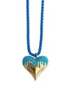 Gemelli Women's Foxy Necklaces In Teal In Blue