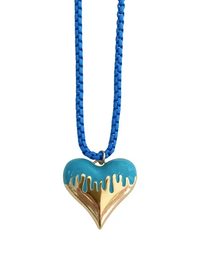 Gemelli Women's Foxy Necklaces In Teal In Blue
