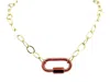 Gemelli Women's Katie Choker Necklace In Gold/red In Gold