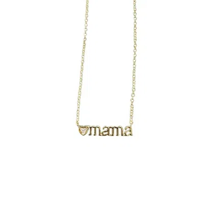 Gemelli Women's Mama Necklace In Gold In White