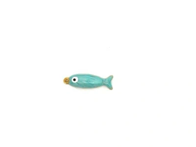 Gemini Jewelry Coastal Enamel Fish Pendant In Blue