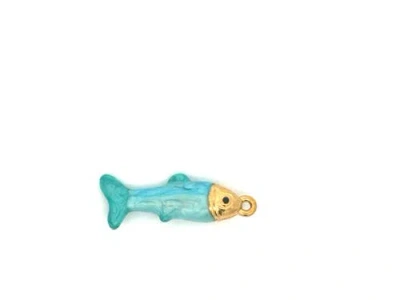 Gemini Jewelry Enamel Coastal Fish Charm In Blue