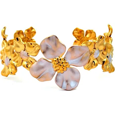 Gemini Jewelry Floral Bangle Bracelet