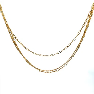 Gemini Jewelry Layered Necklace Set In Gold