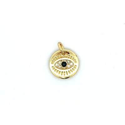 Gemini Jewelry Lucky Evil Eye Pendant In Yellow