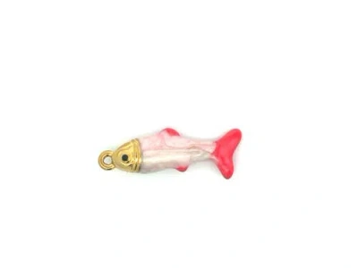 Gemini Jewelry Mini Pink Enamel Fish Pendant In Multi