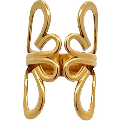 Gemini Jewelry Open Butterfly Ring In Gold