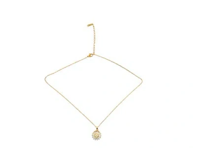 Gemini Jewelry Sunflower Spinner Pendant Necklace In Gold