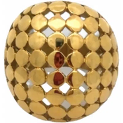 Gemini Jewelry Textured Dome Statement Ring In Gold