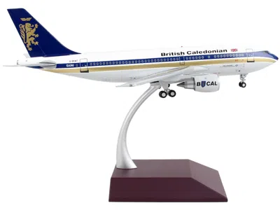 Geminijets Airbus A310-200 Commercial Aircraft "british Caledonian" White With Blue Stripes And Tail "gemini 20